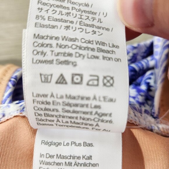 J. Crew V-neck One-Piece Blue Dandelion Print Swim Suit New With Tags Women's 0 - Picture 12 of 15